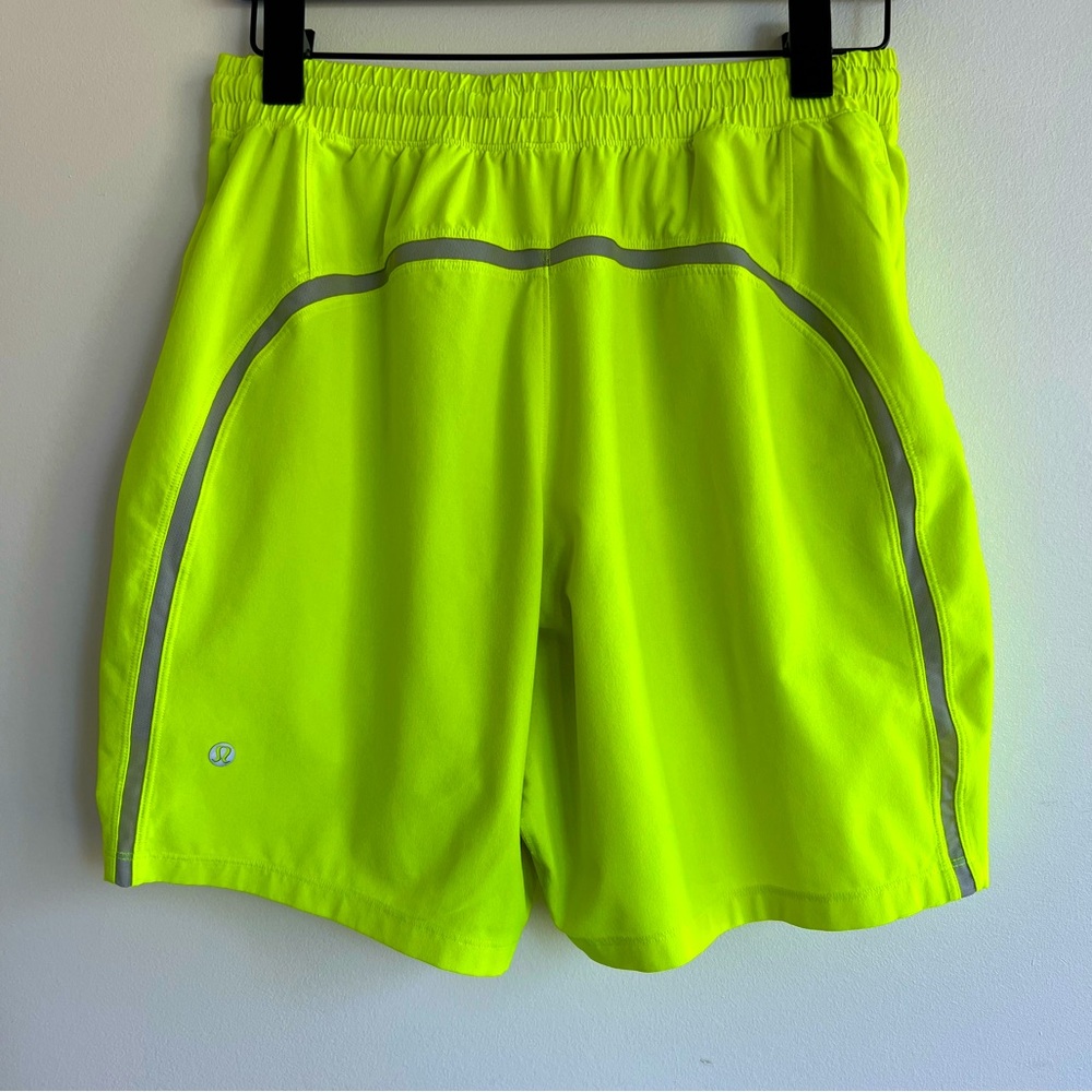 Lululemon Neon Yellow Men's Athletic Shorts running hiking beach